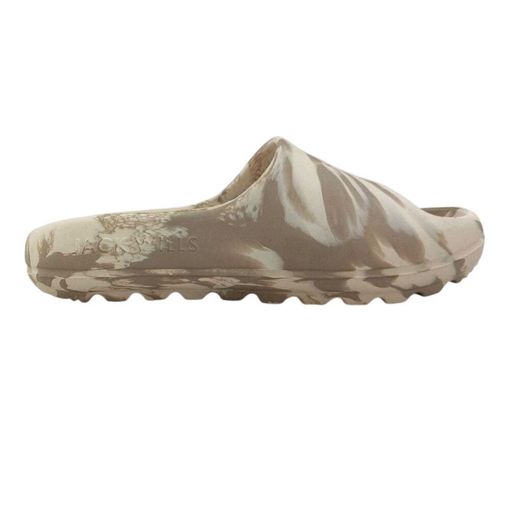 Jack Wills Mens Embossed Chunky Summer Sliders / White